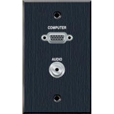 Single Gang Wall Plate with VGA and 3.5mm Audio