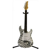 Electric Guitar with Gig Bag and Cable in Zebra