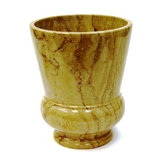Waste Basket in Sahara Beige Marble
