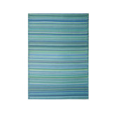 World Cancun Turquoise/Moss Green Stripe Rug