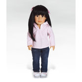 Girl Play Doll Lily Ready for Fun - Black Hair Brown Eyes