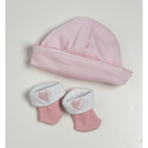 Baby Doll Accessories 2 Pieces Hat / Sock Set in Pink