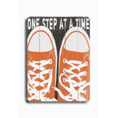 One Step At A Time Planked Wood Sign - 20" x 14"