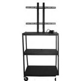 27 - 42" Flat Panel Cart, Adjustable 34 - 54" with 4 Outlets