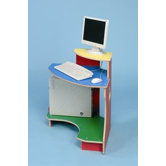 Corner Computer Workstation in Multicolour