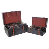 "Prince" Leather Trunk, Designer Treasure Chest