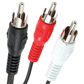 Y Adapter with 2 RCA Plugs to 1 RCA Plug