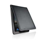 Eco-Flip Leather Folio in Black for iPad 2