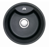 Vortex Single Bowl Inset Sink in Volcanic Black