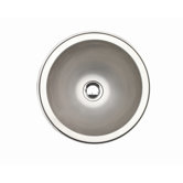 Orb Single Bowl Inset Sink in Brushed Steel