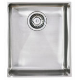 Onyx Single Bowl Inset Sink in Brushed Steel