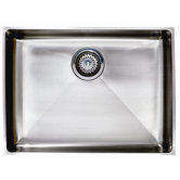 Onyx Single Bowl Inset Sink in Brushed Steel