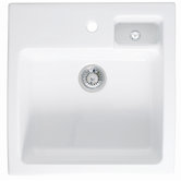 Canterbury 1.5 Bowl Sit On Sink in Gloss White