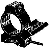 Dovetail Style 1" Rings and Base Set fits Winchester 70, 670, 770 in Matte Black