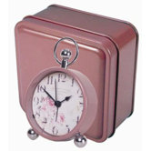 Rose Pink Bedside Alarm with Pink Case