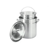 Aluminum Stockpot with Steamer Basket