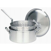 14 Quart Aluminum Deep Fryer with Basket and Lid