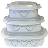 Coordinates Microwave Cookware and Storage Set with Country Cottage Design
