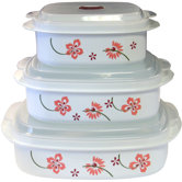 Coordinates Microwave Cookware and Storage Set with Pretty Pink Design