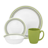 Livingware Garden Sketch Bands 16 Piece Dinnerware Set