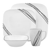 Simple Sketch 16 Piece Dinnerware Set