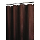 Satin Stripe Shower Curtain in Coffeebean