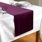 Hem Stitch Table Runner in Plum