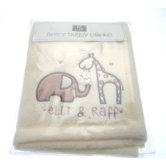 Embroidered Fleece Buggy Blanket