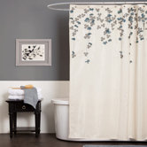 Flower Drop Shower Curtain