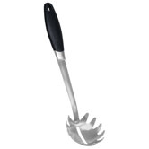 Stainless Steel Pasta Server with Gray Handle