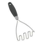 Stainless Steel Potato Masher with Gray Handle