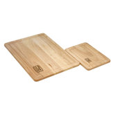 Woodworks 2 Piece Rubber Wood Cutting Board Set