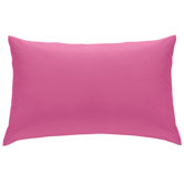 Non Iron Percale Combed Poly-Cotton Sheets Housewife Pillow Case Pair in Hot Pink