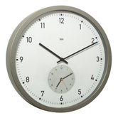 Here and There Twin-Dial Modern Wall Clock in White