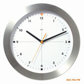 Brushed Aluminum Wall Clock Formula One in White