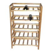 Natural Bamboo 25 Bottle Wine Rack
