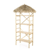 3 Tier Bamboo Shelf with Palapa Roof