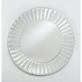 Radiance 24" Round Cut Glass Wall Mirror