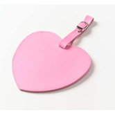 Colored Leather Heart Luggage Tag