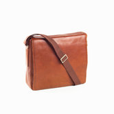 Tuscan Square Messenger Bag in Tan