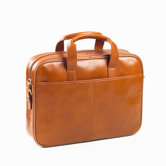Tuscan Top Handle Briefcase in Tan