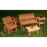 Cedar Rocking Classic Gliders and Tables Set