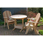 Cedar Fanback Bistro Set