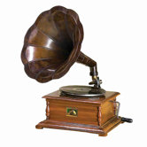 Study Wood and Metal Gramophone