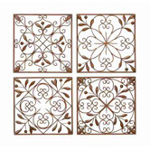 Toscana Metal Wall D&eacute;cor (Set of 4)
