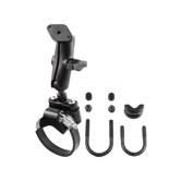 Combination Strap, Handlebar, Rail Mount with Double Socket Arm and Adapter Base for UTVs and ATVs