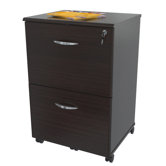 Double Drawer Mobile File in Espresso Wenge
