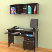 Wall-Mounted 14.94" H x 47" W Desk Hutch
