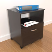 Mobile Drawer File with Open Storage Area