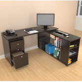 L-Desk with Shelves